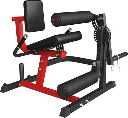 GMWD Adjustable Leg Extension and Curl Machine  Lower Body Exercise Bench with Dual Functionality