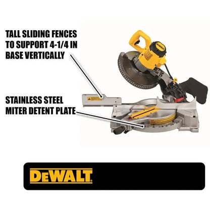 DEWALT 15 Amp Corded 10 in. Compound Single Bevel Miter Saw DWS713