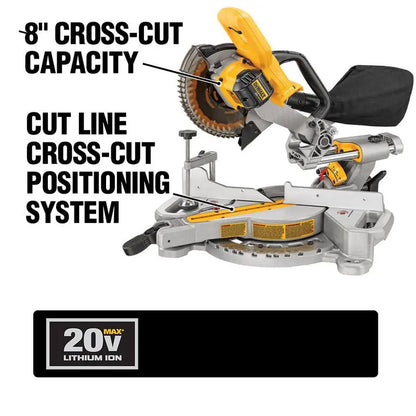 20V MAX 7-1/4 in. Sliding Miter Saw w/ 20V MAX XR 4.0Ah Battery  DCS361BW204
