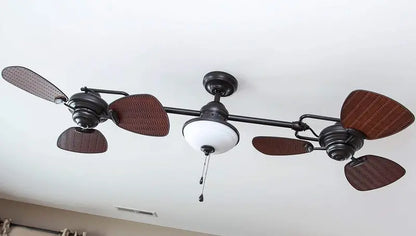Harbor Breeze Twin Breeze II 74-Inch Outdoor Ceiling Fan  Bronze Finish