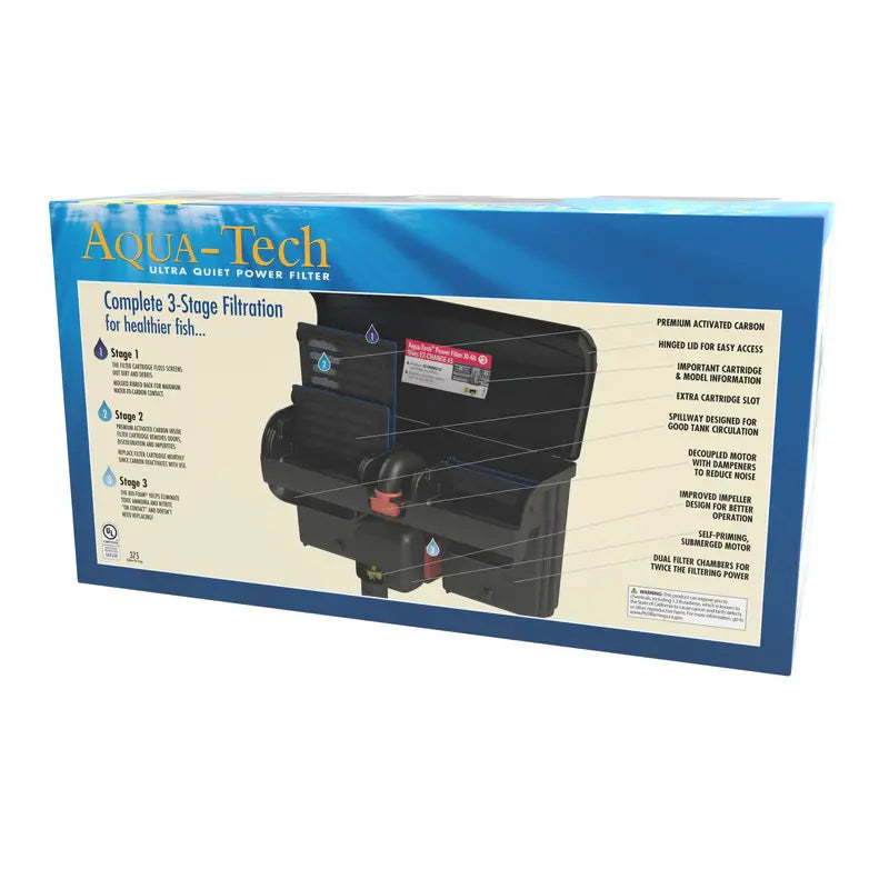 AquaTech 30-60 Filter, Decoupled motors, Sound less than 40dB