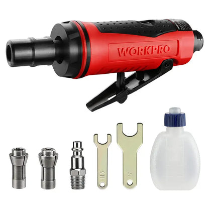 WORKPRO 1/4″ Pneumatic Air Die Grinder  25,000 RPM Straight-Handle Grinder with 1/4″ and 1/8″ Collets