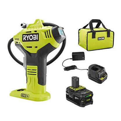 RYOBI ONE+ 18V Cordless Inflator with Digital Pressure Gauge  150 PSI Portable Air Pump