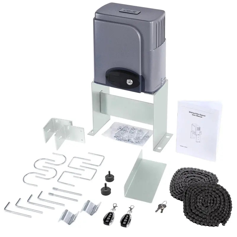 CO-Z Sliding Gate Opener Kit, 1400lb Capacity, 280W Motor, Remote Control, Durable Steel Construction