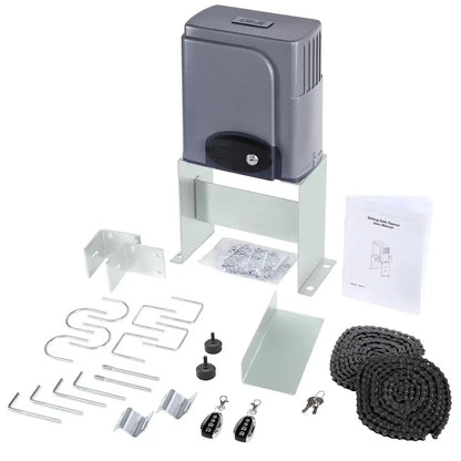 CO-Z Sliding Gate Opener Kit, 1400lb Capacity, 280W Motor, Remote Control, Durable Steel Construction