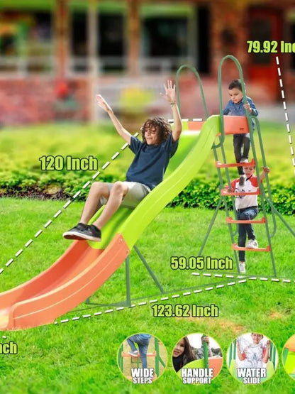 Swing-N-Slide Outdoor Play Set: 10 ft Freestanding Climber with Slide & Swings for Kids  Ideal for Backyard Playground