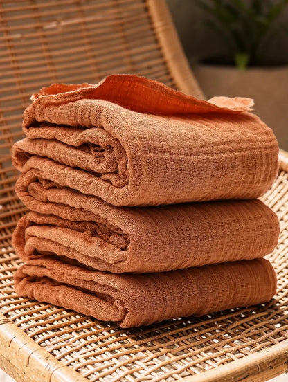 Globne Ultra-Soft 4-Layer Muslin Cotton Throw Blanket  Hypoallergenic & Breathable