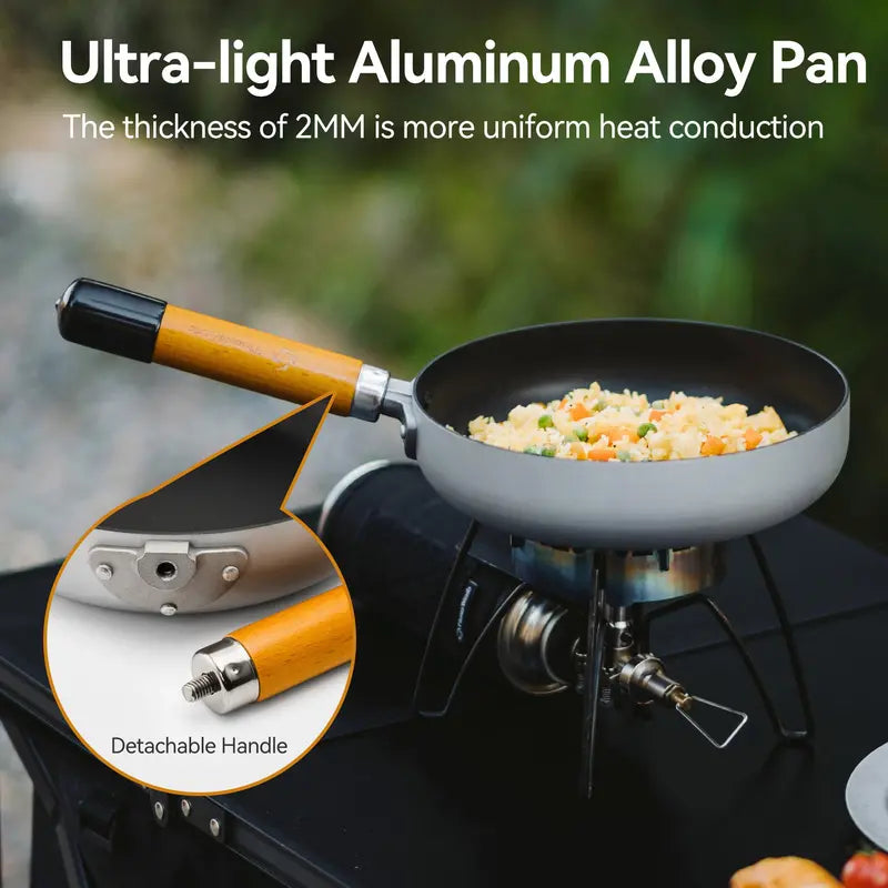 5-Piece Portable Stainless Steel Cookware Set with Carry Bag