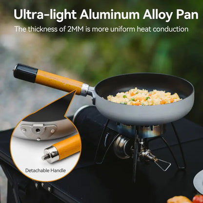5-Piece Portable Stainless Steel Cookware Set with Carry Bag