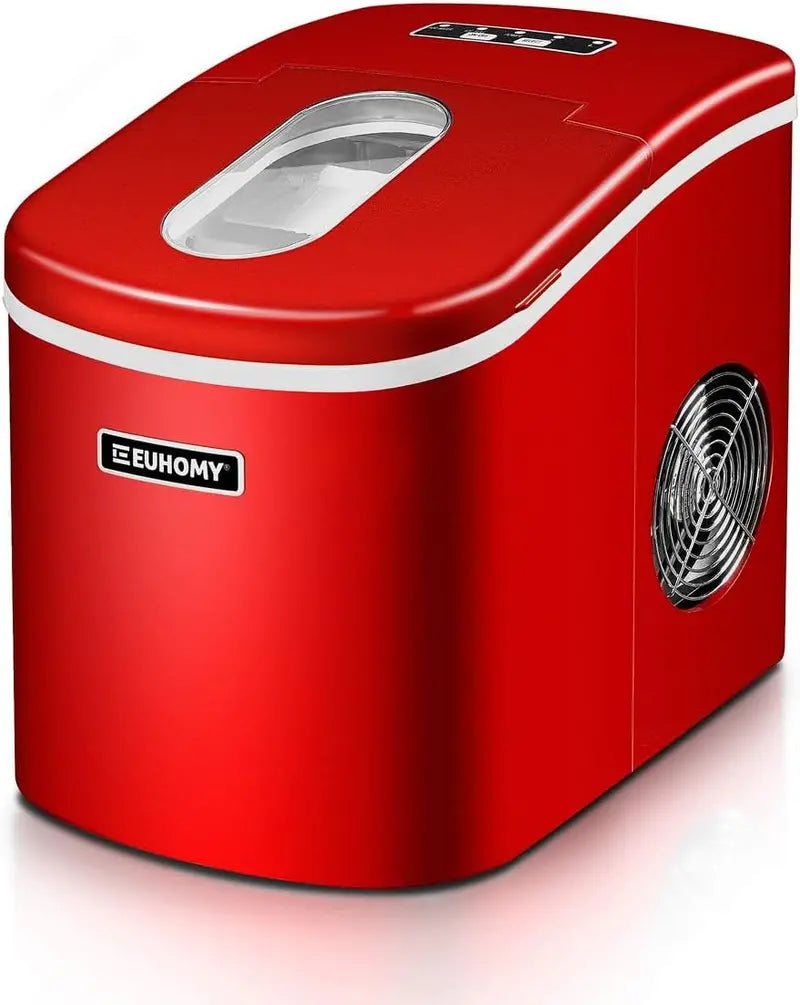 EUHOMY 34 lbs/Day Countertop Nugget Ice Maker  7-Minute First Ice, Self-Cleaning & Stainless Finish