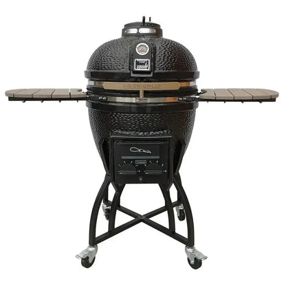 Kamado Pro 22-Inch Ceramic Charcoal Grill with Weather-Resistant Cover