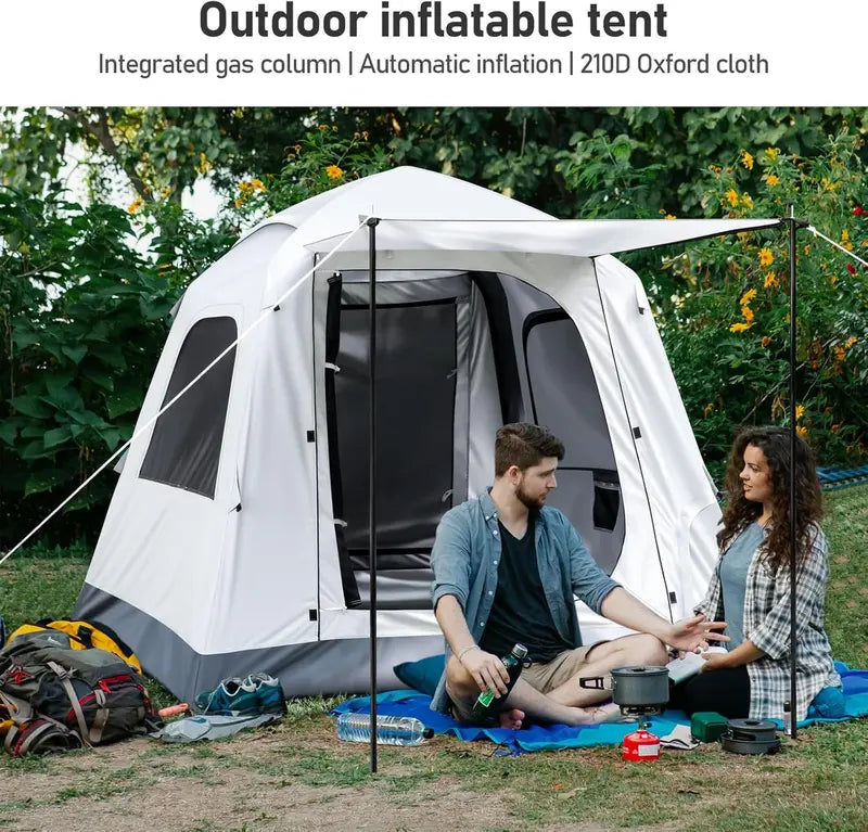 Automatic Inflatable Glamping Tent — 34 Person Air-Blow Tent with Integrated Pump & Waterproof Shell