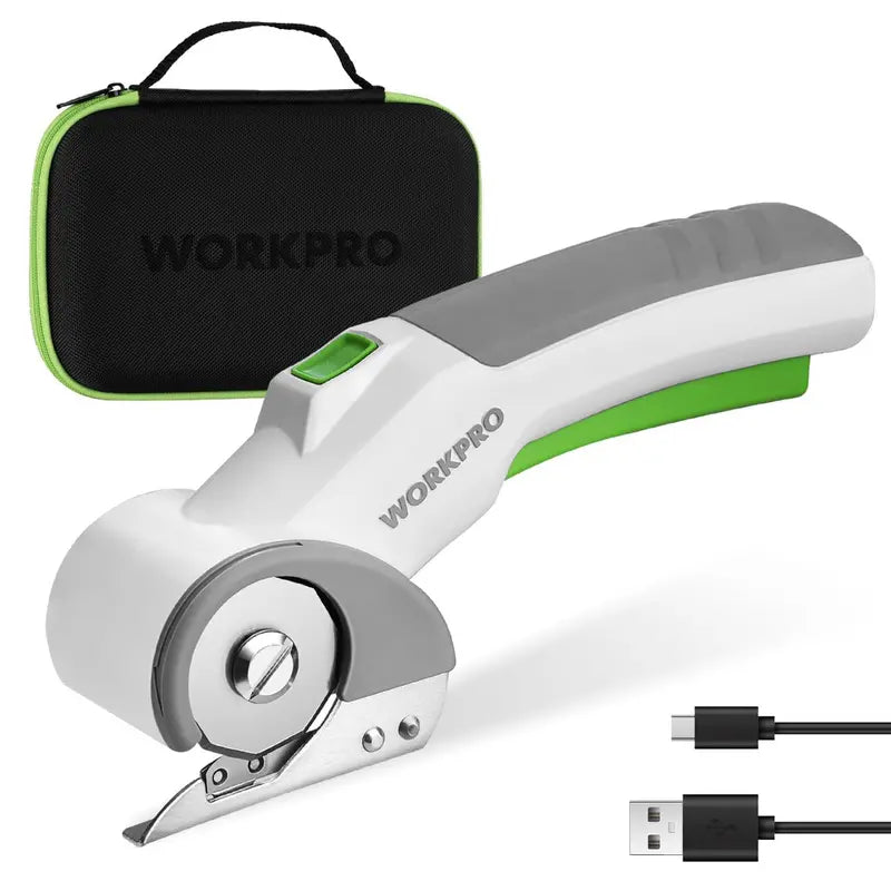 WORKPRO 4V Cordless Electric Scissors  Compact Rechargeable Cutting Tool