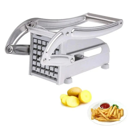 Heavy-Duty Stainless Steel Potato French Fry Cutter & Wedger with Dual Blades, Multi-Use for Vegetables and Fruits