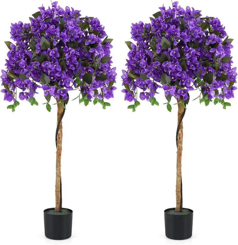 53-Inch Lifelike Bougainvillea Artificial Tree  576 Vibrant Silk Flowers with Natural Branch Structure