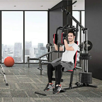 All-in-One Home Gym System  Multi-Station Strength Training & Cardio Workout Machine
