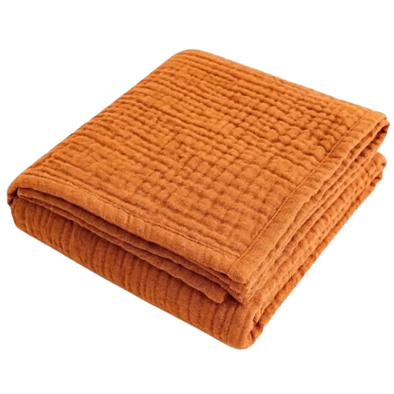All-Season Muslin Cotton Blanket  Lightweight, Packable & Ideal for Travel or Lounging