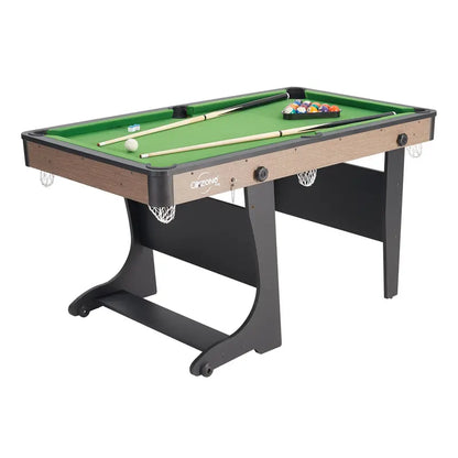 Airzone 60″ Folding Pool Table with Accessories, Green Cloth