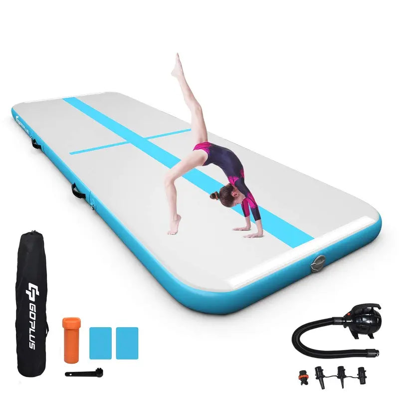 10-Foot Inflatable Gymnastics Air Mat for Home or Studio Use