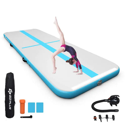 10-Foot Inflatable Gymnastics Air Mat for Home or Studio Use