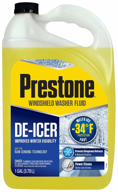 Prestone Windshield Washer Fluid & De-Icer, -34°F Protection, 1 Gallon