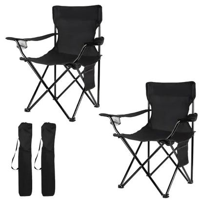 Compact Folding Camping Chair with Carry Bag and Alloy Steel Frame