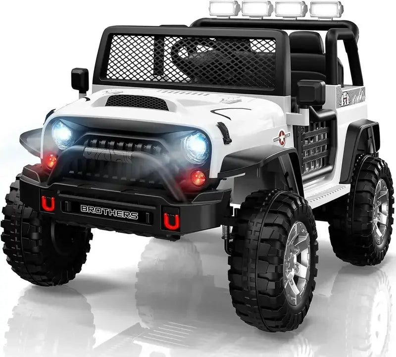 L8 12V Two-Seater Kids’ Ride-On Car  Remote-Controlled Electric Vehicle with 4-Wheel Suspension & Bluetooth Speaker