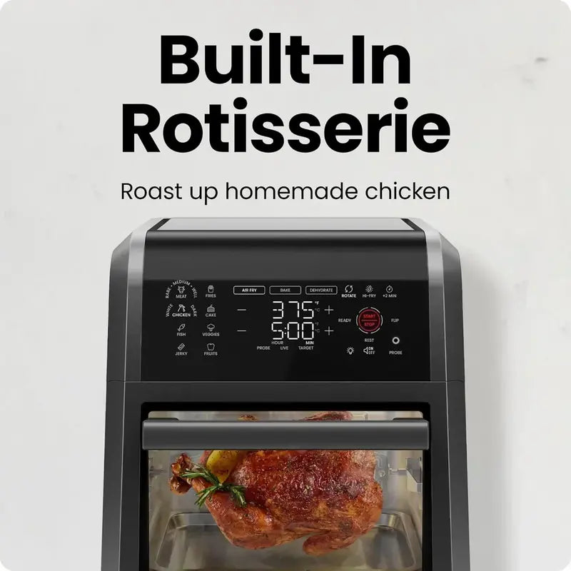 CHEFMAN ExacTemp 12-Quart Smart Air Fryer  Built-In Precision Cooking Thermometer