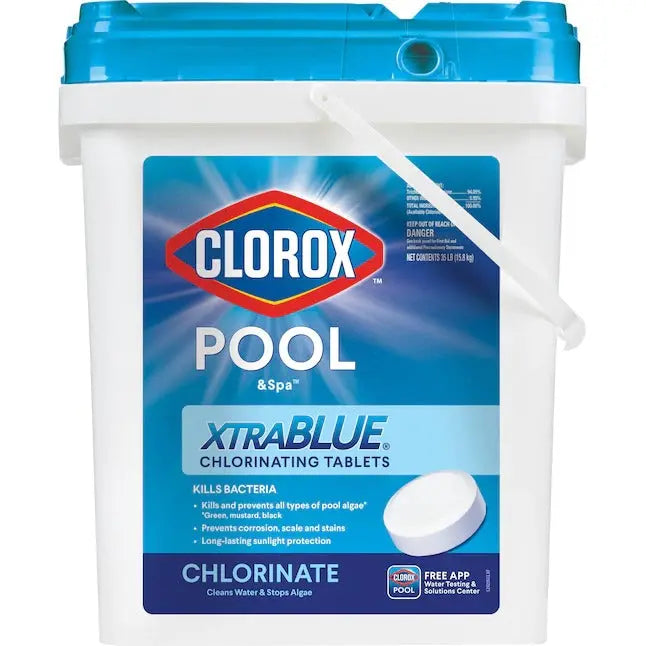 Clorox Pool&Spa XtraBlue Long-Lasting 3-Inch Chlorine Tablets  35 lb Bucket