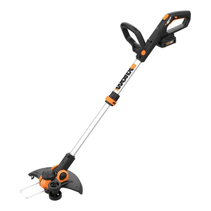 WORX WG163 20V Cordless Trimmer & Edger, 12″ Cutting Diameter, 2-in-1 with 2 Batteries, Adjustable Head & Wheels