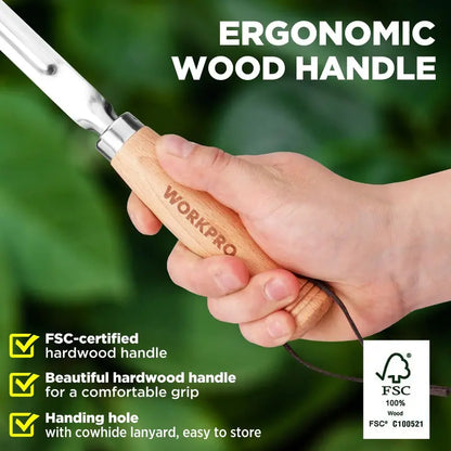 WORKPRO 3-Piece Garden Weed Removal Set  Crack Weeder & Hand Trowel