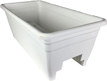 The HC Companies (#SPX24DB0A1) Deck Rail Box Planter, White 24″