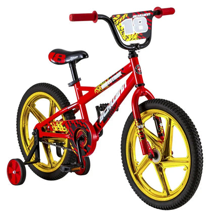 Schwinn Mototrax Boy’s Sidewalk Bike, 18-Inch Mag Wheels, Red, Ages 5-7, Single Speed, Coaster Brakes