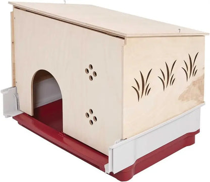 PetSafe Deluxe XX-Large Rabbit & Guinea Pig Cage, White/Red/Black