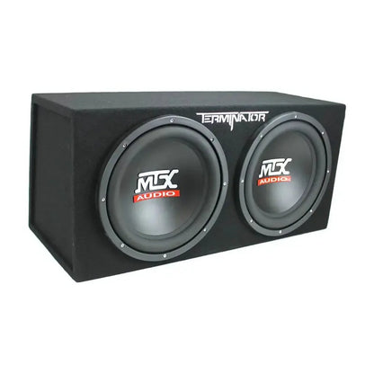 MTX TNE212D 12-Inch Subwoofer Bundle  Includes Dual Subs, Monoblock Amplifier Pair, and Complete Wiring Kit