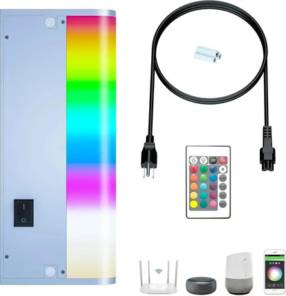 Dimmable Smart Under-Cabinet LED Strip  Tunable White + RGB Colors for Kitchen or Workspace