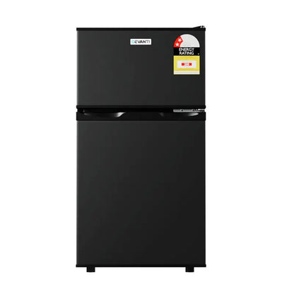Devanti 80L Bar Fridge  Compact Black Mini Refrigerator & Freezer Combo