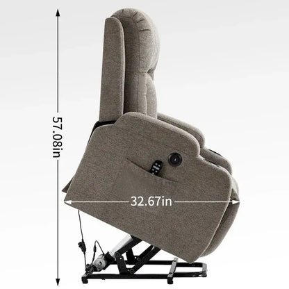 La-Z-Boy Power Lift Recliner with Single-Motor Massage, Heating, and USB Port