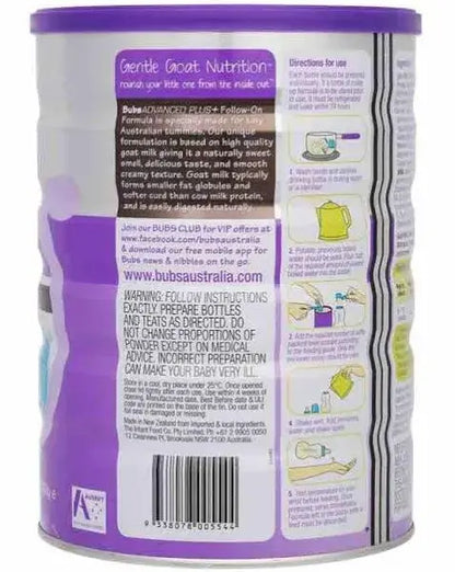 Bubs 28.2 oz. Goat Milk Stage 2 Infant Formula Powder