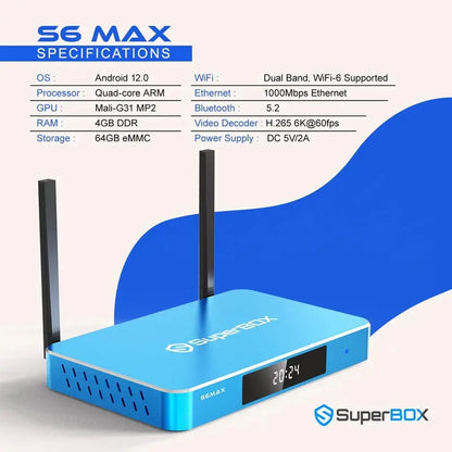 Superbox S6 Max Smart Robot Vacuum  6K Ultra HD Mapping, Voice Control Compatible