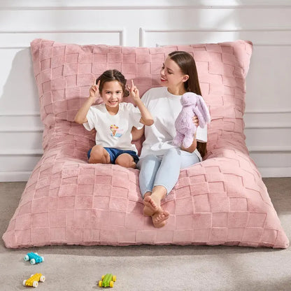 Hobestluk 3-in-1 Convertible Bean Bag  Floor Cushion, Lounger, or Seating Sofa