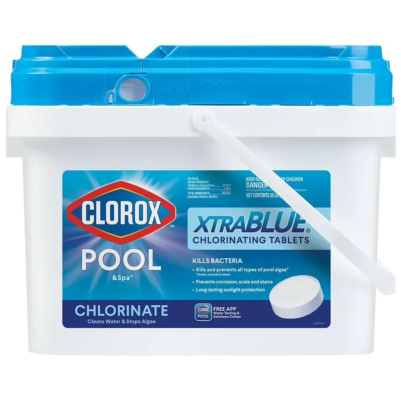 Swimming Pool Chlorine Tablets  25-Pound Bulk Pack of Slow-Dissolving Sanitizing Tablets for Clear, Safe Water