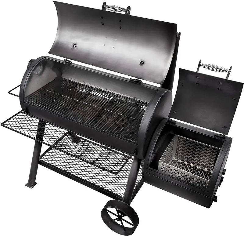 Longhorn Reverse-Flow Offset Smoker for Authentic BBQ Flavor