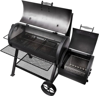 Longhorn Reverse-Flow Offset Smoker for Authentic BBQ Flavor