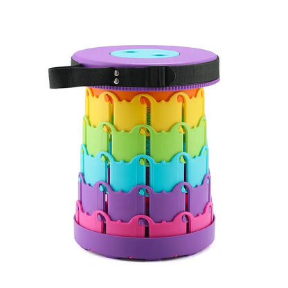 Compact Folding Stool with Enhanced Retractable Design