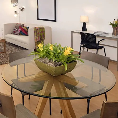 22  Inch Round Glass Table Top 1/2  Thick Tempered Beveled Edge by Fab Glass and Mirror