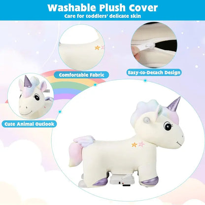 6V Battery-Powered Electric Unicorn Ride-On Toy for Kids  Interactive Motion & Sound