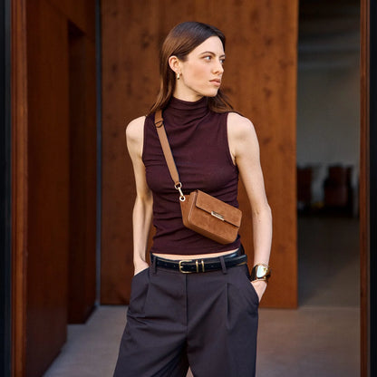 Roquette - Cuir Velours Camel