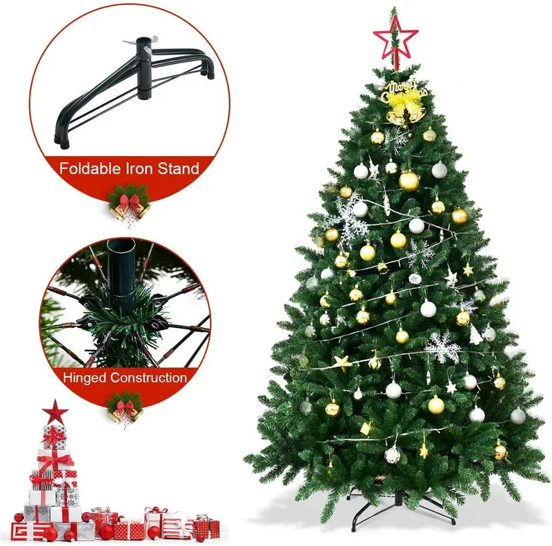 Easy-Assembly Artificial Douglas Fir Christmas Tree for Indoor or Outdoor Use