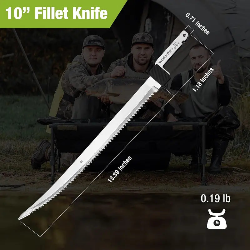 WORKPRO 10-Inch Replacement Blades for 12V Cordless Fillet Knife (Model W125223AH)